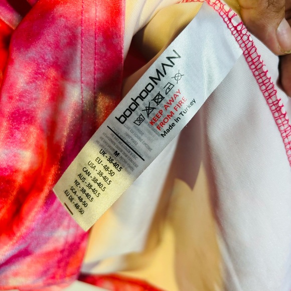 Oversized MAN Official Tie Dye Print T-Shirt Pink - Picture 4 of 7